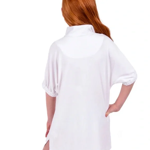 Emily McCarthy poppy girls terry White Short Sleeve Dress